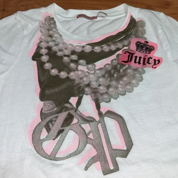 Original Juicy Couture Graphic Necklace Print T-Shirt